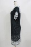 画像2: abilletage / トロンプルイユTシャツワンピース（レースセーラー）  ブラック H-26-03-04-1065-GO-OP-KB-ZH (2)
