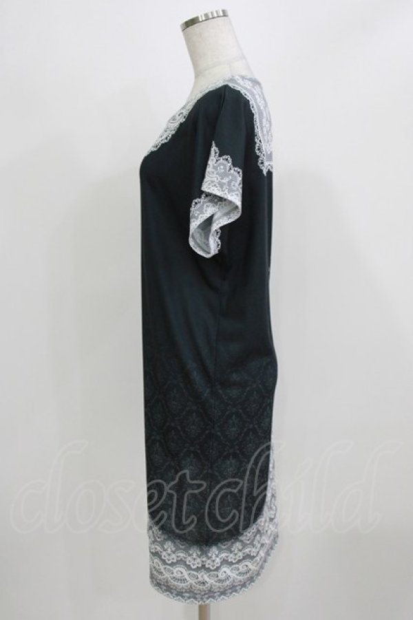 画像2: abilletage / トロンプルイユTシャツワンピース（レースセーラー）  ブラック H-26-03-04-1065-GO-OP-KB-ZH (2)