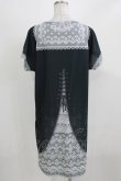 画像3: abilletage / トロンプルイユTシャツワンピース（レースセーラー）  ブラック H-26-03-04-1065-GO-OP-KB-ZH (3)