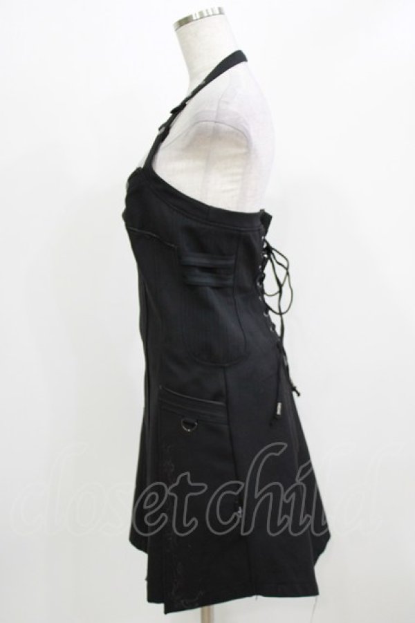 画像2: Ozz Croce / フロントZIPホルターワンピース  黒 H-26-03-04-1066-OO-OP-KB-ZH (2)