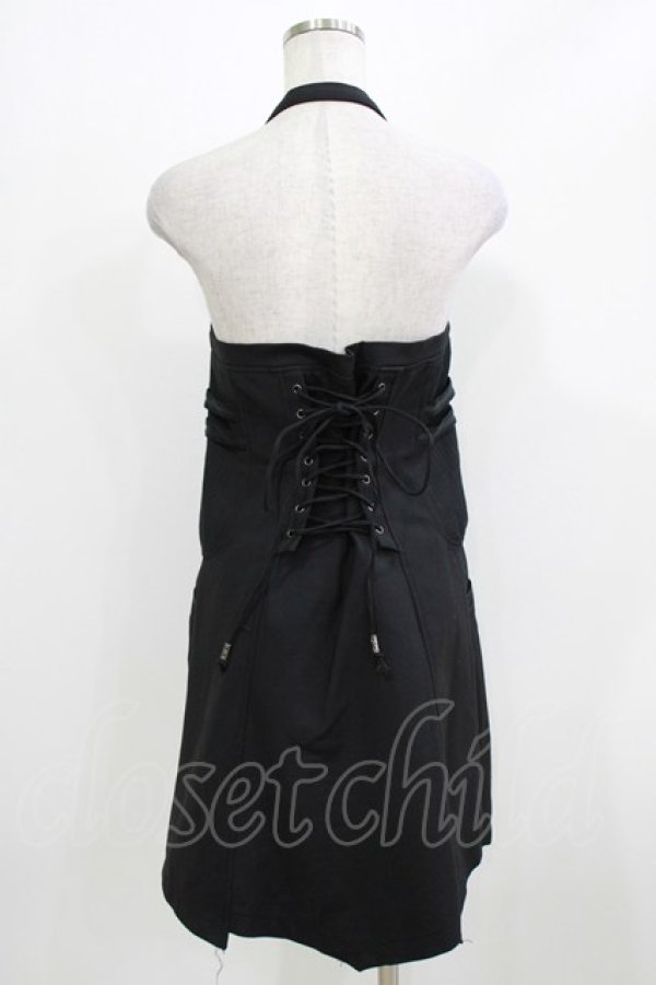 画像3: Ozz Croce / フロントZIPホルターワンピース  黒 H-26-03-04-1066-OO-OP-KB-ZH (3)