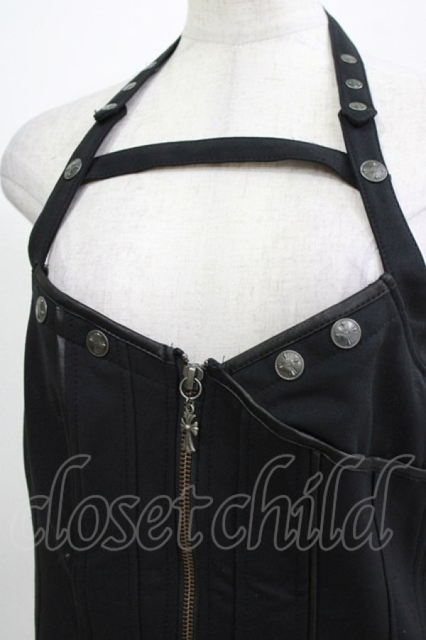 画像4: Ozz Croce / フロントZIPホルターワンピース  黒 H-26-03-04-1066-OO-OP-KB-ZH (4)