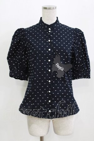 画像: Sheglit / ドビードットパフブラウス M ネイビー H-26-03-04-1075-EL-TO-KB-ZH