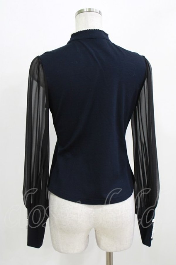 画像3: abilletage / チャイナカットソー  ネイビー H-26-03-04-1076-GO-TO-KB-ZH (3)