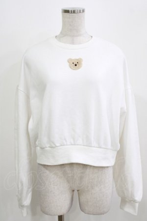画像: merry jenny / bearスウェットトップス  ホワイト H-26-03-04-1077-LO-TO-KB-ZH