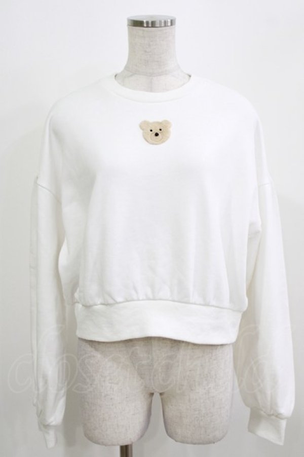 画像1: merry jenny / bearスウェットトップス  ホワイト H-26-03-04-1077-LO-TO-KB-ZH (1)
