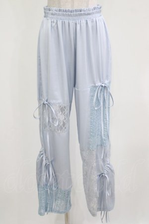 画像: Candy Stripper / LACY PATCH WORK DROST PANTS  ライトブルー H-26-03-04-1012-PU-PA-KB-ZH
