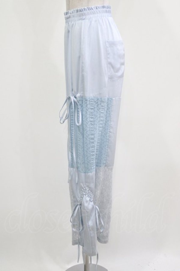 画像2: Candy Stripper / LACY PATCH WORK DROST PANTS  ライトブルー H-26-03-04-1012-PU-PA-KB-ZH (2)