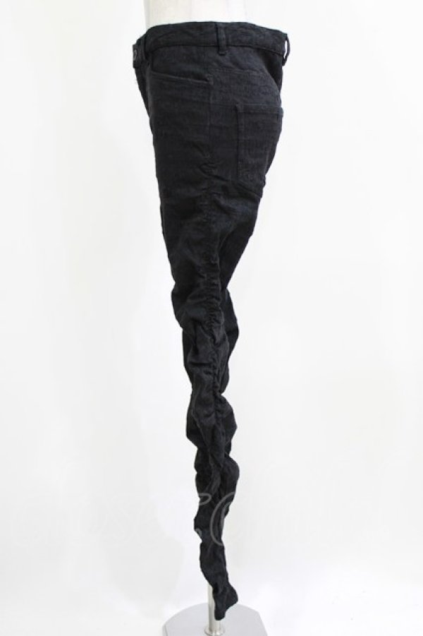 画像2: MiDiom / ジャガドシャーリングパンツ  ブラック H-26-03-04-1002-PU-PA-KB-ZH (2)