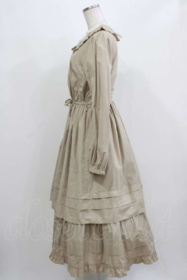 画像2: Maison de minette / ストライプドレス  ベージュ H-26-03-04-1015-LO-OP-KB-ZH (2)