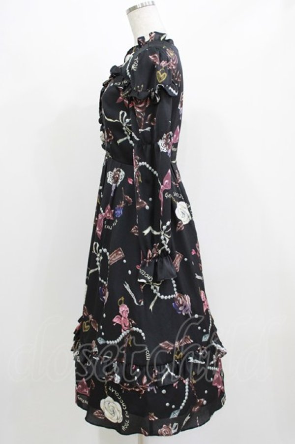 画像2: MILK / ショコラローズプリンセスドレス  ブラックチョコ H-26-03-04-1018-ML-OP-KB-ZH (2)