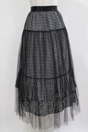 画像: HELL CAT PUNKS / チュールスカート F 黒×白 H-26-03-04-1023-PU-SK-KB-ZH