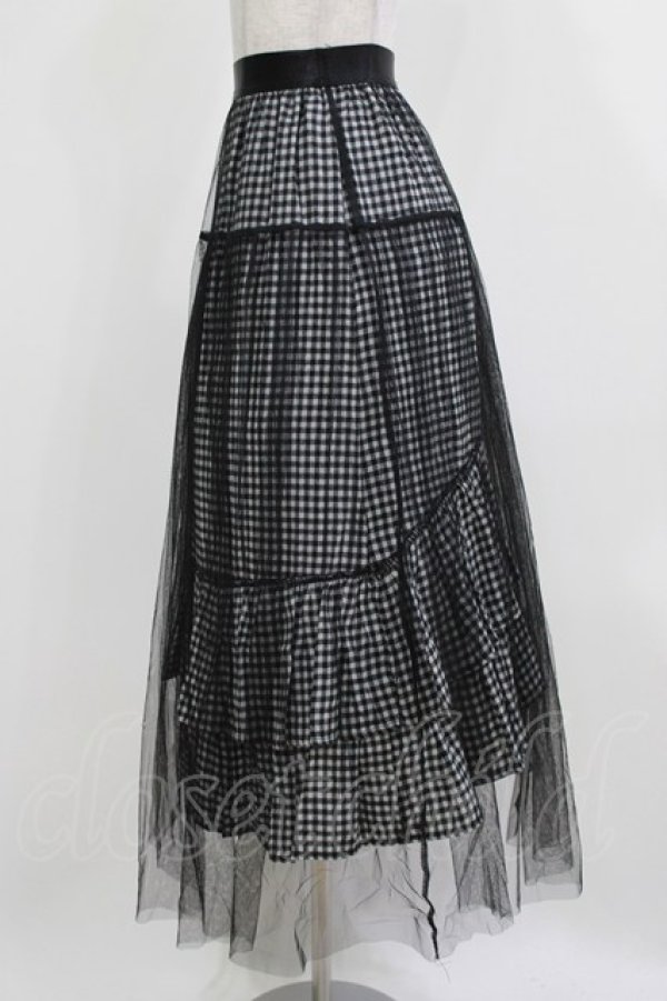 画像2: HELL CAT PUNKS / チュールスカート F 黒×白 H-26-03-04-1023-PU-SK-KB-ZH (2)