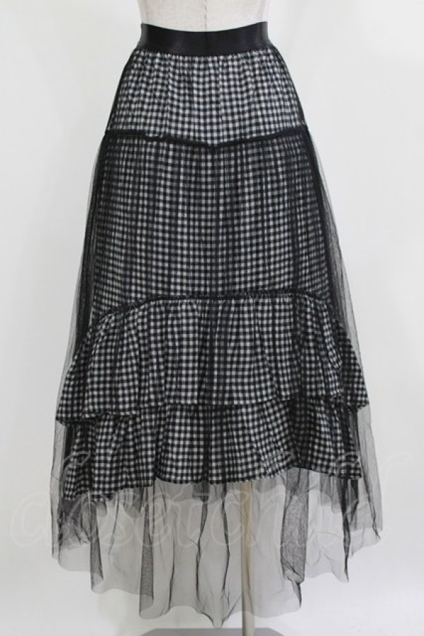 画像3: HELL CAT PUNKS / チュールスカート F 黒×白 H-26-03-04-1023-PU-SK-KB-ZH (3)