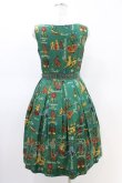 画像2: Jane Marple / Joyful crestのスクエアドレス  グリーン H-26-03-05-030-JM-OP-KB-ZH (2)