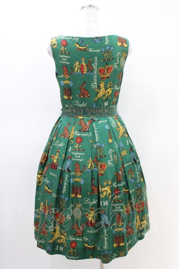 画像2: Jane Marple / Joyful crestのスクエアドレス  グリーン H-26-03-05-030-JM-OP-KB-ZH (2)
