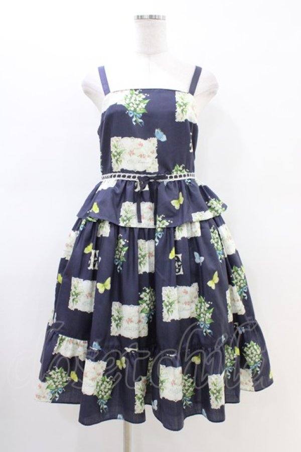 画像1: Emily Temple cute / Belleキャミソールワンピース  ネイビー H-26-03-05-031-ET-OP-KB-ZH (1)