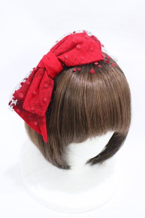 画像: Melody BasKet / Dollyリボンカチューシャ  レッド H-26-03-05-005-LO-AC-KB-ZH