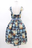 画像2: Emily Temple cute / マーガレットタータンノースリーブワンピース  サックス H-26-03-05-032-ET-OP-KB-ZH (2)