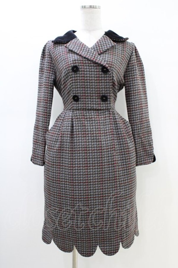 画像1: MILK / MISS WATSONワンピース  グレー×ブラック H-26-03-05-035-ML-OP-KB-ZH (1)