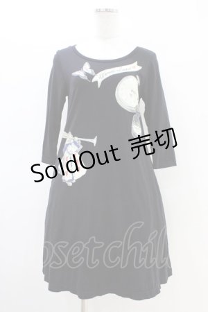 画像: Emily Temple cute / ワンダーランドカットソーワンピース  クロ H-26-03-05-038-ET-OP-KB-ZH