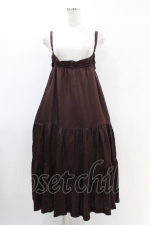 画像: Jane Marple Dans Le Salon / ヴィンテージツイルストラップスカート  chocolate H-26-03-05-039-JM-SK-KB-ZH