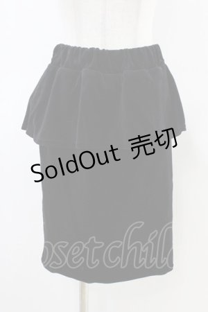 画像: MILK / ペプラムタイトスカート  ブラック H-26-03-05-049-ML-SK-KB-ZH