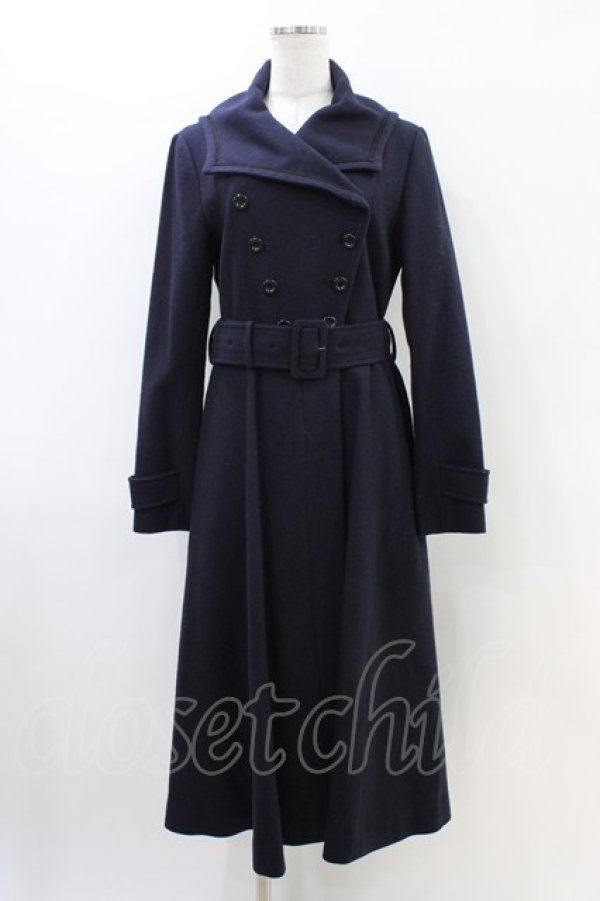 画像1: Sheglit / "Lorraine"ロングコート  ネイビー H-26-03-05-053-EL-CO-KB-ZH (1)