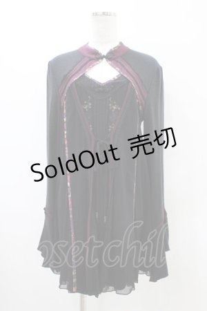 画像: Ozz oneste / 和チャイナレイヤード風チュニック  ブラック H-26-03-05-054-OO-TO-KB-ZH