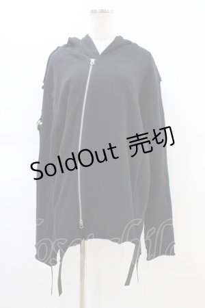 画像: CIVARIZE / ベルトZIPパーカー  黒 H-26-03-05-058-GO-TO-KB-ZH