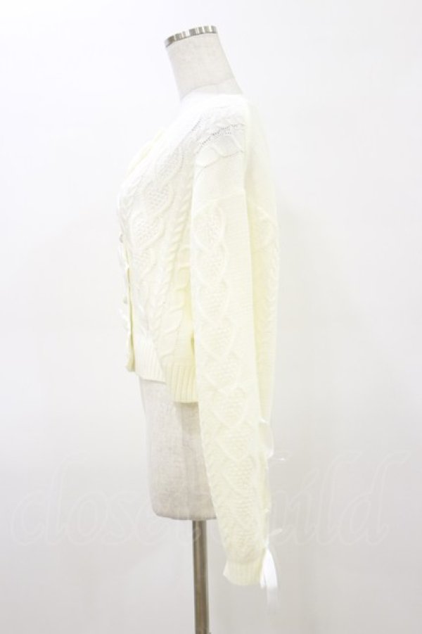 画像3: Lily Merry / もえにゃ/ニットカーディガン L オフ H-26-03-05-1040-LO-TO-NS-ZH (3)