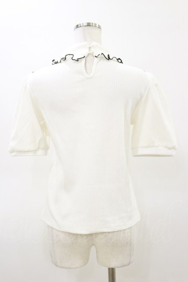 画像2: MA*RS / Vフリルトップス Free オフ/ブラック H-26-03-05-1041-EL-TO-NS-ZH (2)