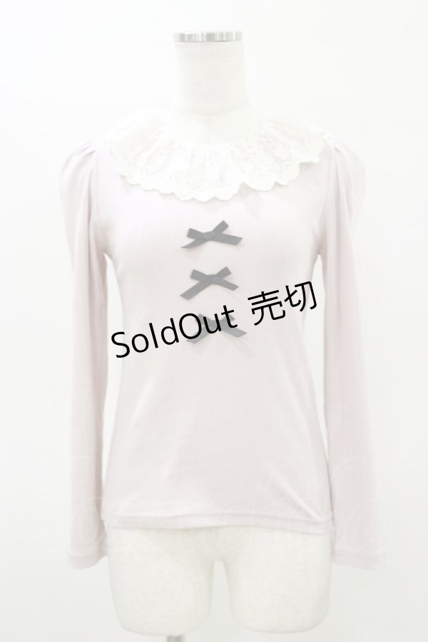 画像1: Ank Rouge / レース衿トップス M ピンク H-26-03-05-1042-CA-TO-NS-ZH (1)