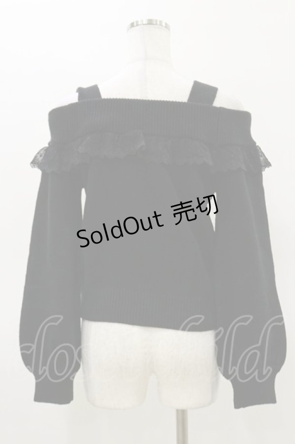 画像2: Ank Rouge / オフショルニット M ブラック H-26-03-05-1048-CA-TO-NS-ZH (2)