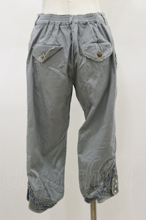 画像2: axes femme / 裾フリルパンツ L ブルー H-26-03-05-1049-AX-PA-NS-ZH (2)