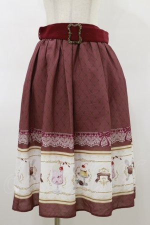 画像: axes femme POETIQUE / レトロ喫茶ベルト付スカート M ピンク H-26-03-05-1053-AX-SK-NS-ZH