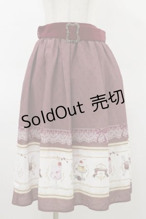 画像: axes femme POETIQUE / レトロ喫茶ベルト付スカート M ピンク H-26-03-05-1053-AX-SK-NS-ZH