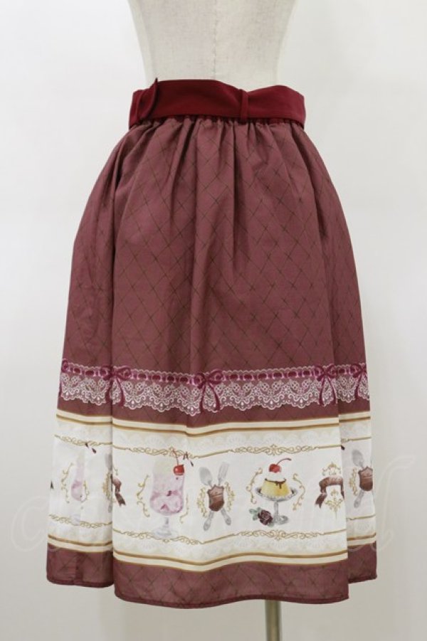 画像2: axes femme POETIQUE / レトロ喫茶ベルト付スカート M ピンク H-26-03-05-1053-AX-SK-NS-ZH (2)