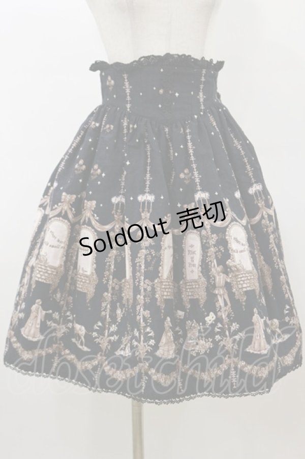 画像1: ALICE and the PIRATES / Poison de l'amour柄スカート Free ブラック H-26-03-05-1055-PA-SK-NS-ZH (1)