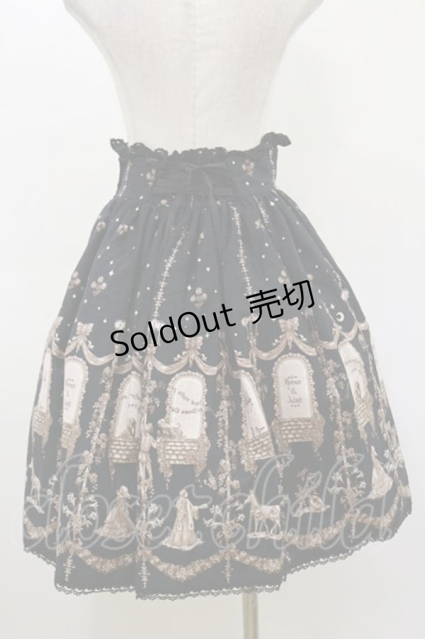 画像2: ALICE and the PIRATES / Poison de l'amour柄スカート Free ブラック H-26-03-05-1055-PA-SK-NS-ZH (2)