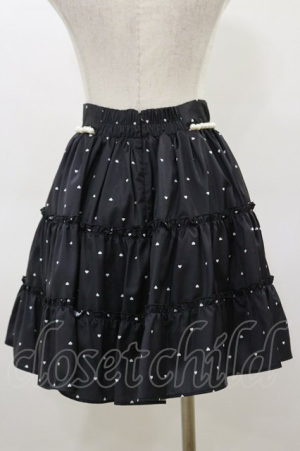 画像2: Ank Rouge / ぽんぽんリボンハートdotスカート M ブラック H-26-03-05-1056-CA-SK-NS-ZH (2)