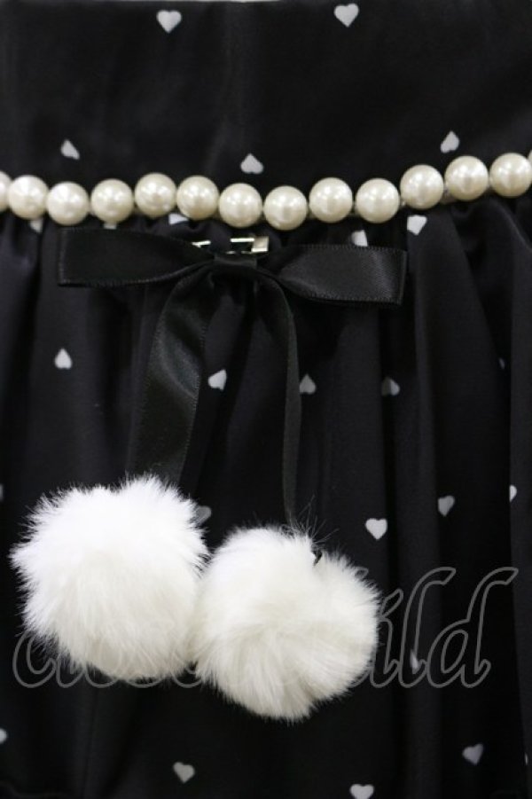 画像3: Ank Rouge / ぽんぽんリボンハートdotスカート M ブラック H-26-03-05-1056-CA-SK-NS-ZH (3)