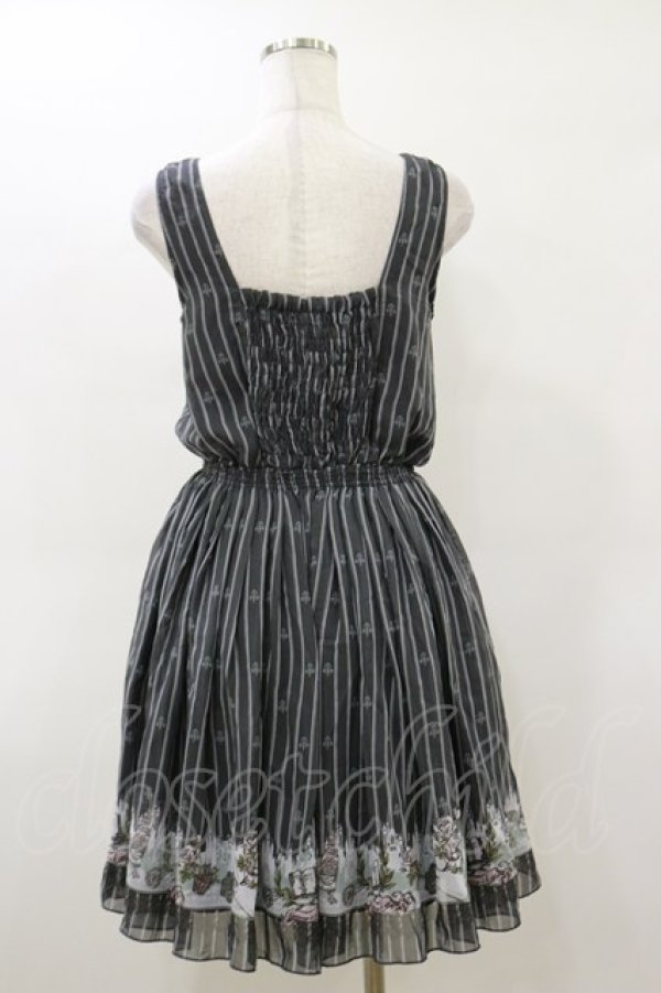 画像2: axes femme / メルヘン柄ノースリチュニ M グレー H-26-03-05-1062-AX-OP-NS-ZH (2)