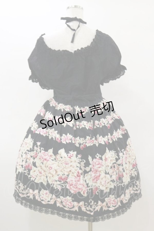 画像2: BABY,THE STARS SHINE BRIGHT / クロスローズプリントワンピース(難有) Free ブラック H-26-03-05-1066-BA-OP-NS-ZH (2)