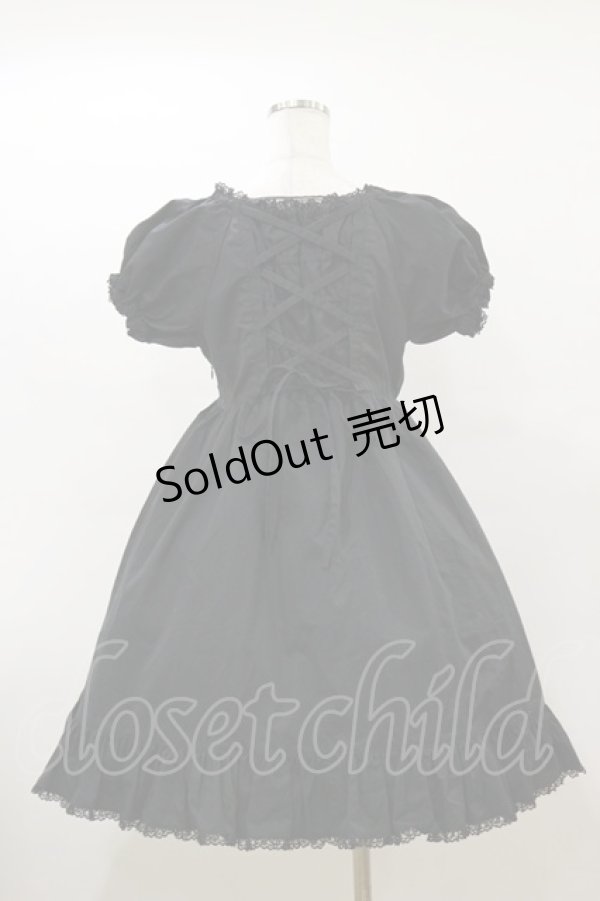 画像2: metamorphose / レースアップワンピース Free ブラック H-26-03-05-1067-ME-OP-NS-ZH (2)