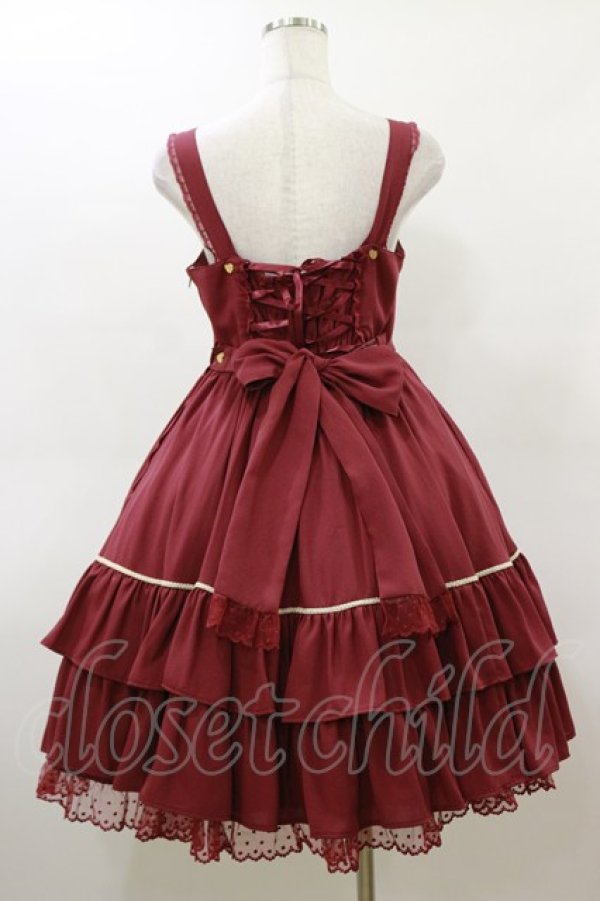 画像2: Angelic Pretty / Raffineジャンパースカート Free ワイン H-26-03-05-1069-AP-OP-NS-ZH (2)
