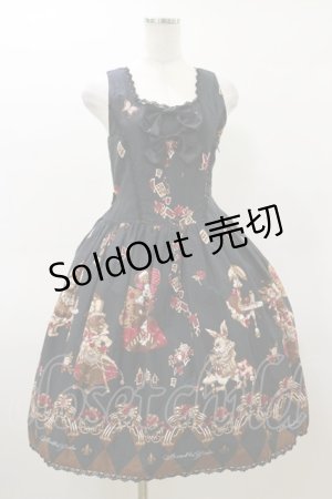 画像: ALICE and the PIRATES / いばらうさぎのペイサージュ柄ジャンパースカートII型セット Free ブラック H-26-03-05-1070-PA-OP-NS-ZH