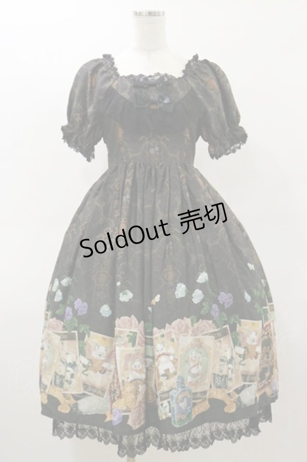 画像1: ALICE and the PIRATES / Mystical emotion〜クリスの心の囁き〜柄ワンピース Free ブラック H-26-03-05-1071-PA-OP-NS-ZH (1)