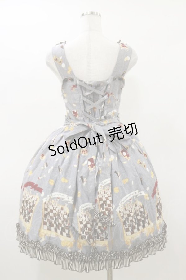 画像2: metamorphose / Nostalgic chessboardジャンパースカート Free グレー H-26-03-05-1073-ME-OP-NS-ZH (2)