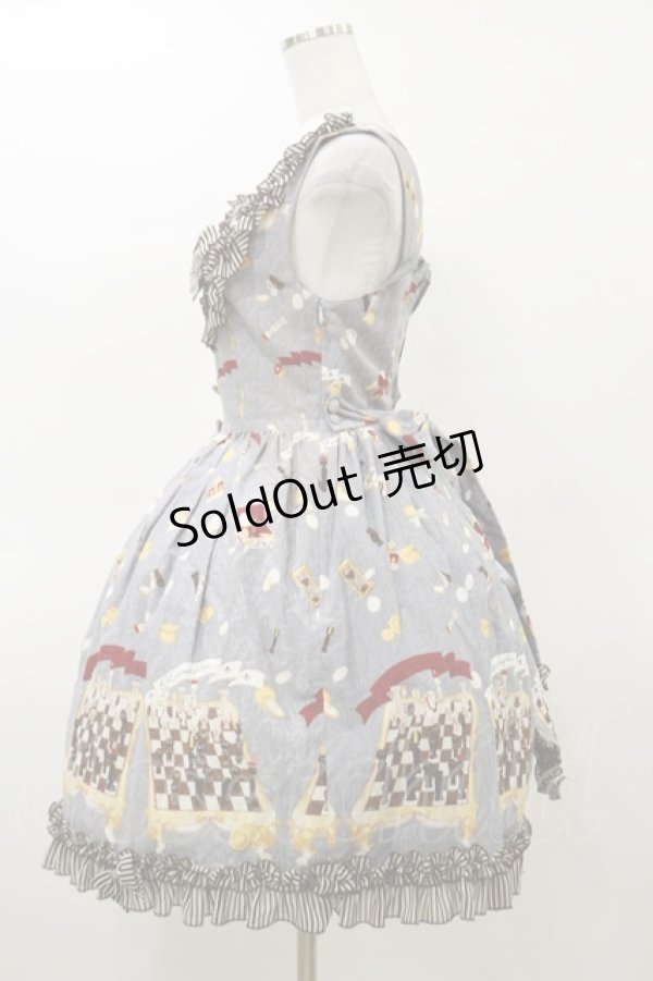 画像3: metamorphose / Nostalgic chessboardジャンパースカート Free グレー H-26-03-05-1073-ME-OP-NS-ZH (3)